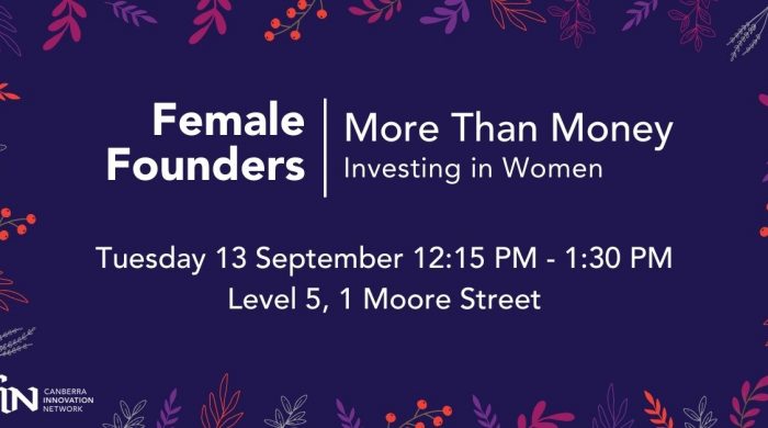 Female founders event tile more than money September 2022